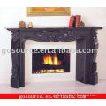 dark modern fireplace design